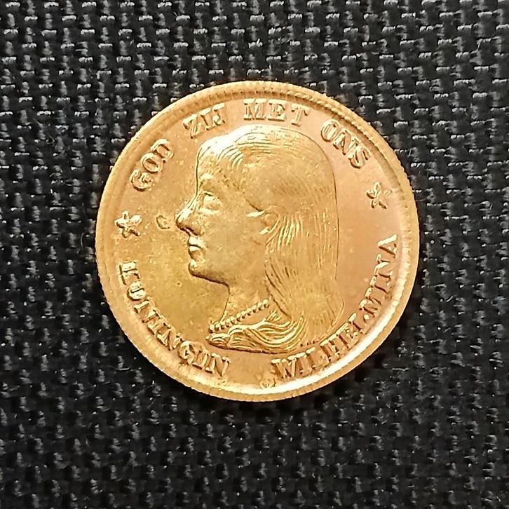 1897 tientje Doublé Gouden 10 Gulden - Koningin Wilhelmina, Postzegels en Munten, Munten | Nederland, Losse munt, 10 gulden, Koningin Wilhelmina