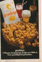 Retro reclame 1970 Nibb-it chips gezelletjes zoutjes, Verzamelen, Verzenden, Overige typen