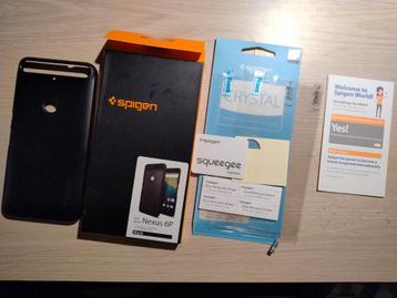Nexus 6P Hoesje + Screen Protectors van Spigen Nieuw beschikbaar voor biedingen