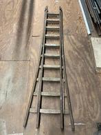 Houten ladder twee delig, Doe-het-zelf en Verbouw, Ladders en Trappen, Ophalen, Zo goed als nieuw, 4 meter of meer