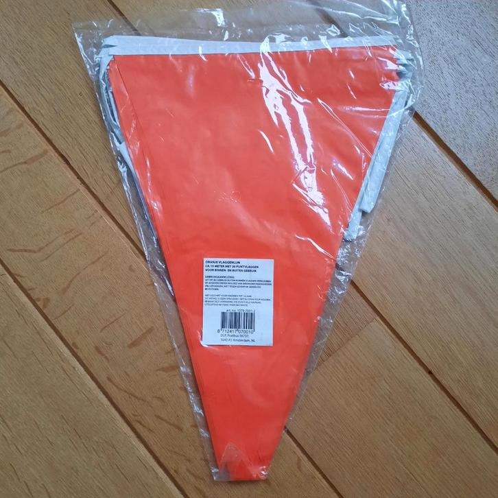 Oranje vlaggenlijn Nederland Holland - 10 meter - nieuw -, Hobby en Vrije tijd, Feestartikelen, Nieuw, Versiering, Oranje of Koningsdag