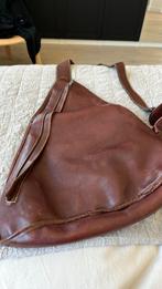 Roodbruine leren rugzak vintage, Ophalen of Verzenden, Gebruikt