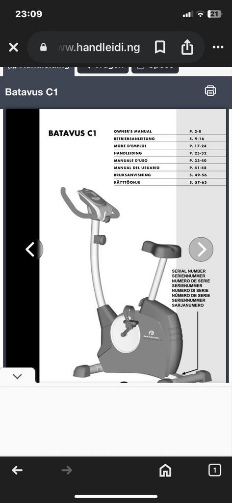 Te koop: Batavus Ultimate Biking C1/C2 Hometrainer, Sport en Fitness, Fitnessapparatuur, Zo goed als nieuw, Hometrainer, Armen