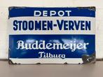 Buddemeijer Tilburg emaille reclamebord, Antiek en Kunst, Antiek | Emaille, Ophalen of Verzenden
