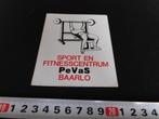 sticker baarlo sport en fitnesscentrum PeVaS strip, Verzamelen, Ophalen, Zo goed als nieuw, Bedrijf of Vereniging
