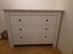 Commode Bopita Dido, drie laden, massief grenen, white wash, Kinderen en Baby's, Ophalen, Gebruikt, 50 tot 70 cm, 100 cm of meer