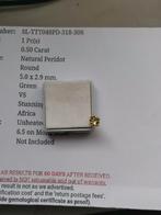 0.50 Carat Peridot geel goud, Sieraden, Tassen en Uiterlijk, Oorbellen, Ophalen of Verzenden, Geel, Goud
