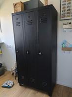Zwarte lockerkast 3 deurs, Huis en Inrichting, Ophalen, Gebruikt
