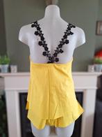 Valentina geel romantische top M 38 gratis verz in NL, Kleding | Dames, Verzenden, Geel, Zo goed als nieuw, Zonder mouw