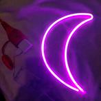 Neon verlichting LED ´halve maan´ roze. USB of Batterijen, Huis en Inrichting, Lampen | Wandlampen, Ophalen of Verzenden, Nieuw