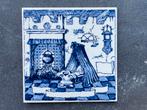 Delfs blauw baby in wieg, Antiek en Kunst, Ophalen of Verzenden