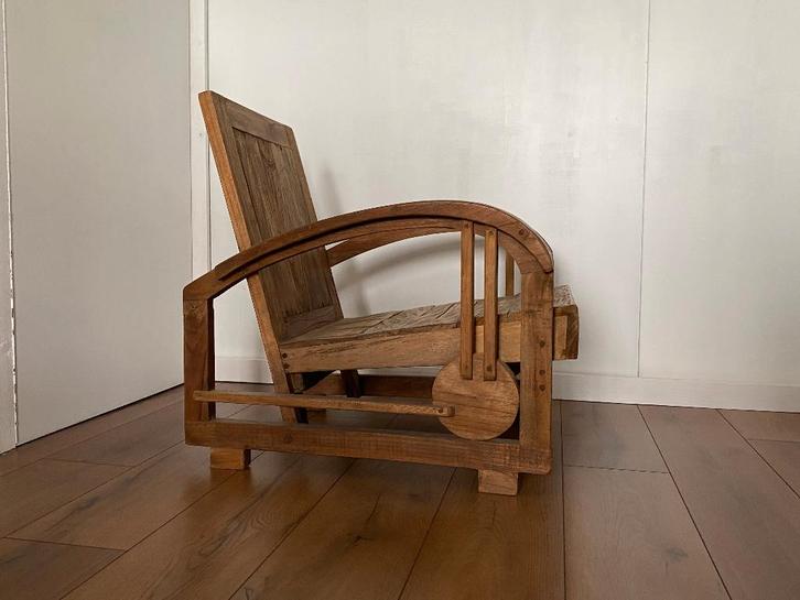 “The lonely chair” Een geweldige teakhouten stoel uit Bali!, Huis en Inrichting, Stoelen, Nieuw, Eén, Hout, Bruin, Ophalen