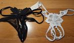 Sexy strings parels, Kleding | Dames, Ondergoed en Lingerie, Verzenden, Zwart, String
