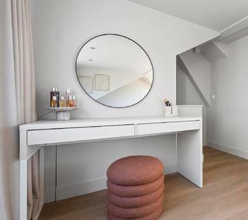 Kaptafel / bureau MICKE beige geschilderd