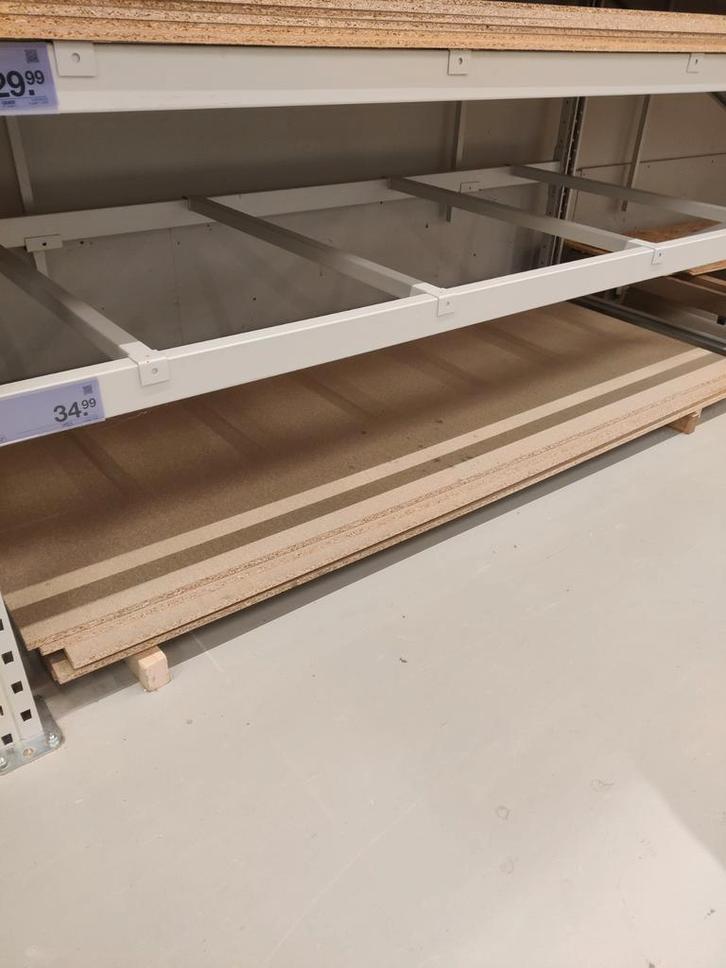 Spaanplaat 244x122x28mm - Hele Partij, Doe-het-zelf en Verbouw, Platen en Panelen, Gebruikt, 20 tot 50 mm, Ophalen