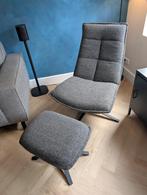 Fauteuil Marcus met voetenbank - Antraciet, Huis en Inrichting, Stoelen, Ophalen, Zo goed als nieuw, Metaal, Eén