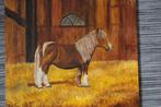 Henri Busy, olieverf op board, Shetlandpony., Verzenden