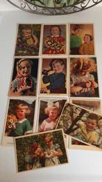 10 oude kaarten kinderkoppies  + 1 vrouw, Verzamelen, Ansichtkaarten | Themakaarten, Verzenden