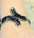 Vlinder Armband Size: 18/21cm, Sieraden, Tassen en Uiterlijk, Staal, Verzenden, Nieuw, Met bedels of kralen