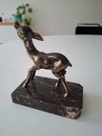 Art deco boekenstandaard bronzen jong hert, Antiek en Kunst, Ophalen of Verzenden