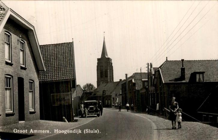 Groot Ammers- Hoogendijk, Verzamelen, Ansichtkaarten | Nederland, Gelopen, Zuid-Holland, Voor 1920, Ophalen of Verzenden