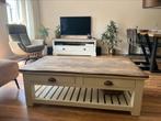 Set houten salontafel en tv-meubel, Huis en Inrichting, Tafels | Salontafels, Ophalen, Gebruikt, 100 tot 150 cm, Minder dan 50 cm