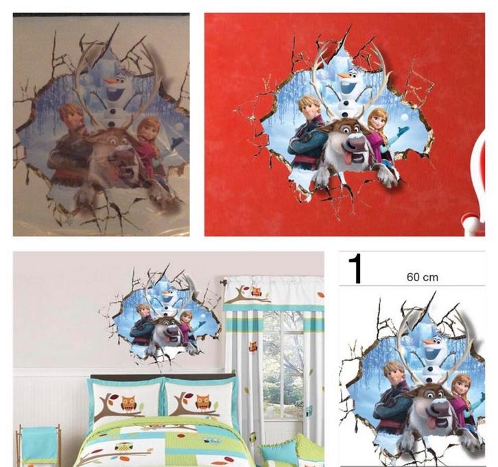 Frozen muurstickers, Kinderen en Baby's, Kinderkamer | Inrichting en Decoratie, Nieuw, Wanddecoratie, Ophalen of Verzenden