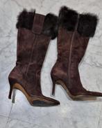 Balenciaga laarzen suède bruin, Verzenden, Gedragen, Bruin, Hoge laarzen
