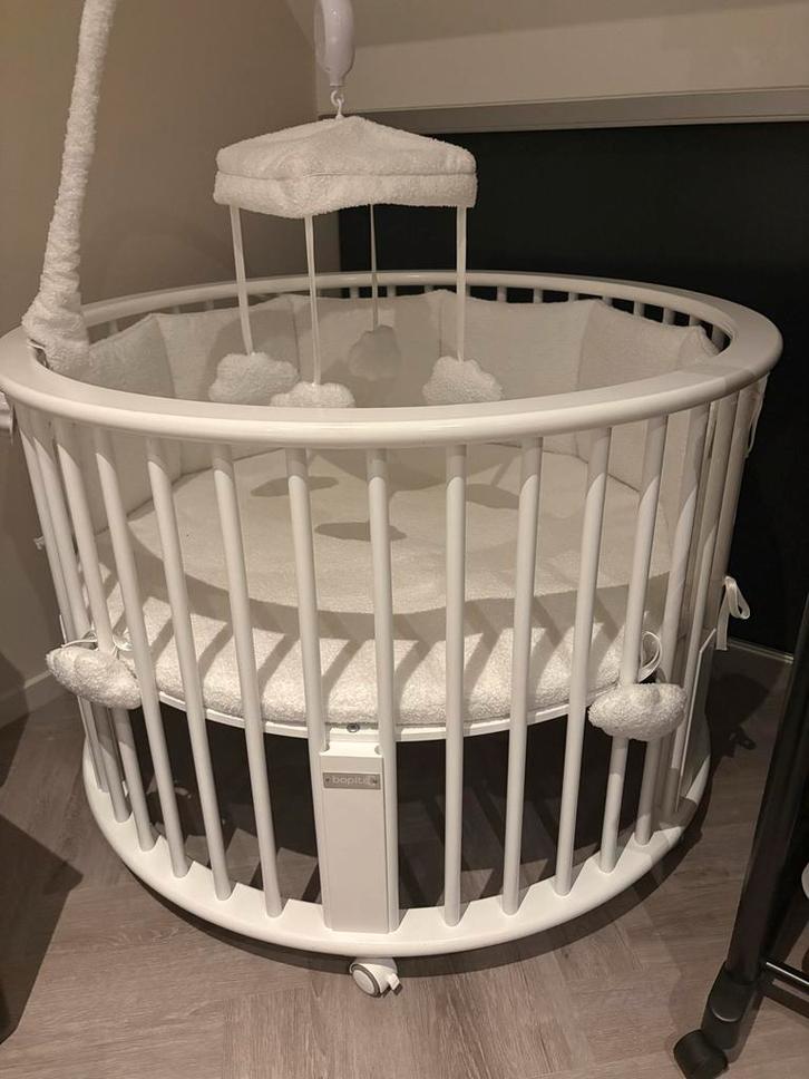 Bopita Ronde Witte Box, Kinderen en Baby's, Boxen, Zo goed als nieuw, Rond, In hoogte verstelbaar, Ophalen of Verzenden