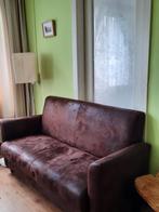 bank - leder - 2,5 zits - bruin - Moet nu weg!, Ophalen, Gebruikt, Minder dan 75 cm, 150 tot 200 cm