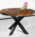 Eettafel rond 120cm bruin mangohout, Huis en Inrichting, Tafels | Eettafels, Ophalen, 100 tot 150 cm, Rond, Zo goed als nieuw