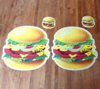 Burger placemats plastic placemat hamburger onderzetters, Huis en Inrichting, Ophalen of Verzenden, Gebruikt, Bord