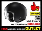 Motorhelm HJC V30 - Mat Zwart - VOORDEEL, Motoren, Kleding | Motorhelmen, Nieuw met kaartje, Dames, HJC, Jethelm