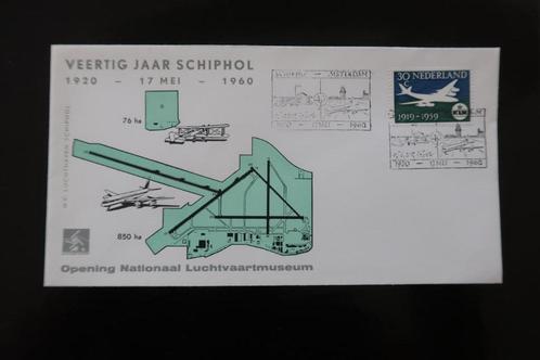 40 jaar Schiphol Opening Nationaal Luchtvaartmuseum, Postzegels en Munten, Brieven en Enveloppen | Nederland, Envelop, Ophalen of Verzenden