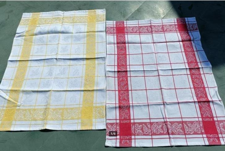 Vintage katoenen theedoeken keukendoeken 70x48 cm (J12), Huis en Inrichting, Keuken | Textiel, Zo goed als nieuw, Theedoek of Handdoek