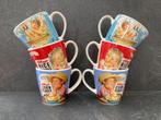 6 Vintage Kellogg’s mokken, 9 cm hoog, Huis en Inrichting, Keuken | Servies, Ophalen, Aardewerk, Overige stijlen, Kop(pen) en/of Schotel(s)