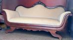 antiek eiken biedermeier bank ong. 205 x 80,  en 115 hoog, Hout, De doofpot, 150 tot 200 cm, 75 tot 100 cm