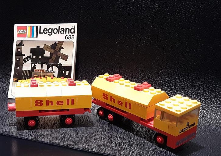 Vintage LEGO 688 Shell Tanker Truck, Kinderen en Baby's, Speelgoed | Duplo en Lego, Gebruikt, Lego, Complete set, Ophalen of Verzenden
