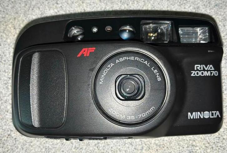 Minolta Riva Zoom 70 Compacte Analoge Point & Shoot Camera, Audio, Tv en Foto, Fotocamera's Analoog, Zo goed als nieuw, Compact