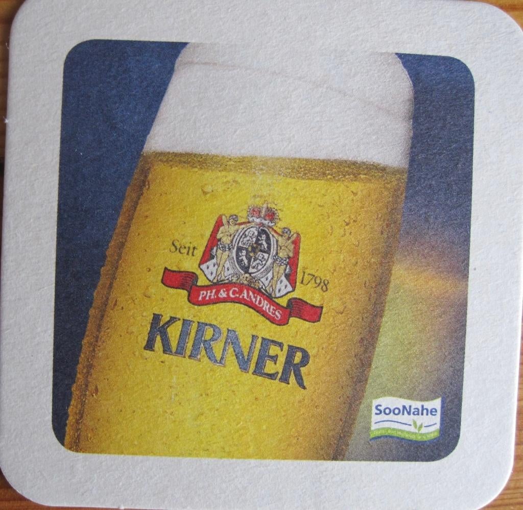bierviltje van Kirner bier, Ophalen of Verzenden, Zo goed als nieuw, Viltje(s), Overige merken