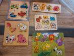 5 houten puzzels, Ophalen of Verzenden, Minder dan 10 stukjes, Gebruikt, 6 maanden tot 2 jaar