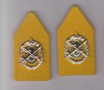 set kraagpatten Geneeskundige Dienst geel, Verzamelen, Ophalen of Verzenden, Landmacht, Nederland, Embleem of Badge