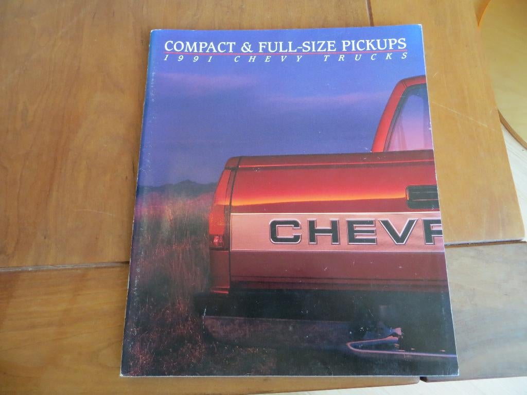 Folder Chevrolet Compact & Full-size pickups 1991, 68 blz, Chevrolet, Chevrolet, Ophalen of Verzenden, Zo goed als nieuw