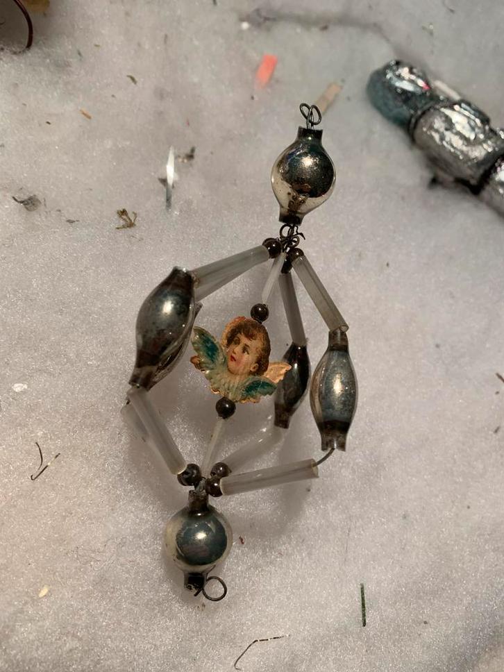 Unieke Gablonzer Kerstboomversiering met Engel, Diversen, Kerst, Ophalen of Verzenden