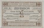 1 gulden 1918 'Zilverbon' Extremely fine / Prachtig, Ophalen of Verzenden, 1 gulden, Los biljet
