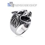 Div heren en dames ringen van rvs staal zilver biker, Sieraden, Tassen en Uiterlijk, Ringen, Nieuw, Dame of Heer, Zilver, IJzer of Staal