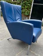 Blauwe fauteuil, Huis en Inrichting, Fauteuils, Ophalen, Minder dan 75 cm, Zo goed als nieuw, Modern