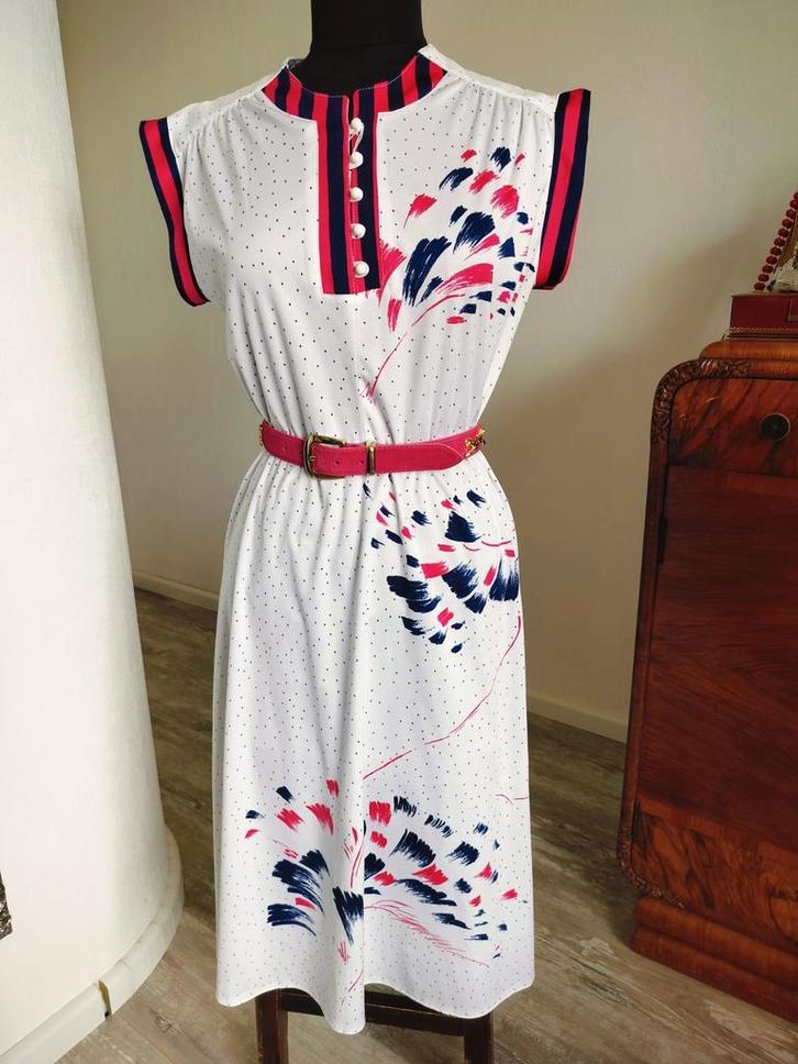 Vintage jurk, Kleding | Dames, Jurken, Zo goed als nieuw, Roze, Ophalen of Verzenden