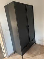 Woood kledingkast metaal zwart, Huis en Inrichting, Kasten | Kledingkasten, Ophalen, 100 tot 150 cm, Zo goed als nieuw, Metaal