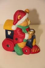 Kerst waxinelichthouder beer op locomotief. Nieuw., Ophalen of Verzenden, Nieuw